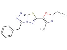 3-benzyl-6-(2-ethyl-4-methyl-1,3-oxazol-5-yl)[1,2,4]triazolo[3,4-b][1,3,4]thiadiazole