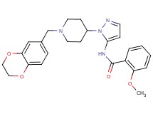 N-{1-[1-(2,3-dihydro-1,4-benzodioxin-6-ylmethyl)-4-piperidinyl]-1H-pyrazol-5-yl}-2-methoxybenzamide