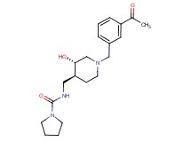 N-{[(3S*,4S*)-1-(3-acetylbenzyl)-3-hydroxypiperidin-4-yl]methyl}pyrrolidine-1-carboxamide