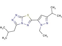 6-(1-ethyl-3-isopropyl-1H-pyrazol-5-yl)-3-isobutyl[1,2,4]triazolo[3,4-b][1,3,4]thiadiazole