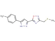 5-[5-(4-methylphenyl)-1H-pyrazol-3-yl]-3-[(methylthio)methyl]-1,2,4-oxadiazole