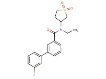 N-(1,1-dioxidotetrahydro-3-thienyl)-N-ethyl-3'-fluoro-3-biphenylcarboxamide