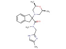 2-[(2R*,6S*)-2,6-dimethyl-4-morpholinyl]-N-methyl-N-[(4-methyl-1H-imidazol-2-yl)methyl]-2-indanecarboxamide