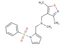 1-(3,5-dimethylisoxazol-4-yl)-N-methyl-N-{[1-(phenylsulfonyl)-1H-pyrrol-2-yl]methyl}methanamine