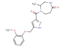 1-({5-[(2-methoxyphenoxy)methyl]-1H-pyrazol-3-yl}carbonyl)-2-methyl-1,4-diazepan-5-one