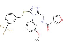 N-[(4-(3-methoxyphenyl)-5-{[3-(trifluoromethyl)benzyl]thio}-4H-1,2,4-triazol-3-yl)methyl]-3-furamide