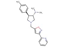 (3S*,4R*)-N,N-dimethyl-4-(4-methylphenyl)-1-{[3-(2-pyridinyl)-5-isoxazolyl]methyl}-3-pyrrolidinamine