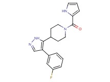 4-[4-(3-fluorophenyl)-1H-pyrazol-5-yl]-1-(1H-pyrrol-2-ylcarbonyl)piperidine