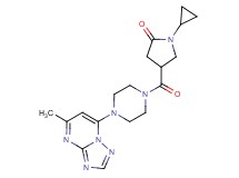1-cyclopropyl-4-{[4-(5-methyl[1,2,4]triazolo[1,5-a]pyrimidin-7-yl)-1-piperazinyl]carbonyl}-2-pyrrolidinone