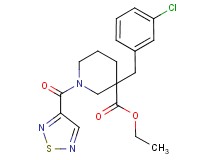 ethyl 3-(3-chlorobenzyl)-1-(1,2,5-thiadiazol-3-ylcarbonyl)-3-piperidinecarboxylate