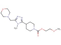 2-methoxyethyl 4-[4-methyl-5-(morpholin-4-ylmethyl)-4H-1,2,4-triazol-3-yl]piperidine-1-carboxylate