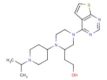 2-[1-(1-isopropyl-4-piperidinyl)-4-thieno[2,3-d]pyrimidin-4-yl-2-piperazinyl]ethanol