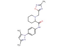 N-[4-(3,5-dimethyl-1H-pyrazol-1-yl)phenyl]-1-[(3-methyl-1,2,4-oxadiazol-5-yl)methyl]piperidine-2-carboxamide