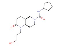 (4aS*,8aR*)-N-cyclopentyl-1-(3-hydroxypropyl)-2-oxooctahydro-1,6-naphthyridine-6(2H)-carboxamide