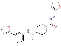 N~1~-(2-furylmethyl)-N~4~-[3-(2-furyl)phenyl]piperidine-1,4-dicarboxamide