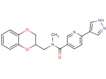 N-(2,3-dihydro-1,4-benzodioxin-2-ylmethyl)-N-methyl-6-(1H-pyrazol-4-yl)nicotinamide