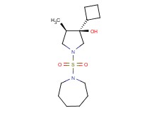(3R*,4R*)-1-(1-azepanylsulfonyl)-3-cyclobutyl-4-methyl-3-pyrrolidinol