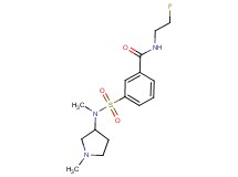 N-(2-fluoroethyl)-3-{[methyl(1-methylpyrrolidin-3-yl)amino]sulfonyl}benzamide