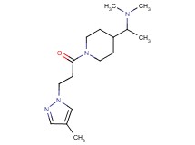 N,N-dimethyl-1-{1-[3-(4-methyl-1H-pyrazol-1-yl)propanoyl]-4-piperidinyl}ethanamine