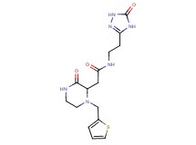 N-[2-(5-oxo-4,5-dihydro-1H-1,2,4-triazol-3-yl)ethyl]-2-[3-oxo-1-(2-thienylmethyl)-2-piperazinyl]acetamide