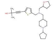 4-(5-{[[(1-cyclopentyl-4-piperidinyl)methyl](tetrahydro-2-furanylmethyl)amino]methyl}-2-thienyl)-2-methyl-3-butyn-2-ol