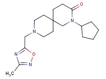 2-cyclopentyl-9-[(3-methyl-1,2,4-oxadiazol-5-yl)methyl]-2,9-diazaspiro[5.5]undecan-3-one