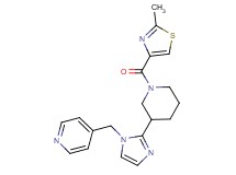 4-[(2-{1-[(2-methyl-1,3-thiazol-4-yl)carbonyl]-3-piperidinyl}-1H-imidazol-1-yl)methyl]pyridine