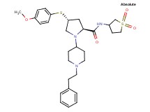 (4R)-N-(1,1-dioxidotetrahydro-3-thienyl)-4-[(4-methoxyphenyl)thio]-1-[1-(2-phenylethyl)-4-piperidinyl]-L-prolinamide