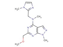 6-(methoxymethyl)-N,1-dimethyl-N-[(1-methyl-1H-imidazol-2-yl)methyl]-1H-pyrazolo[3,4-d]pyrimidin-4-amine