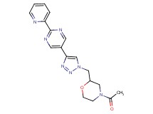 4-acetyl-2-{[4-(2-pyridin-2-ylpyrimidin-5-yl)-1H-1,2,3-triazol-1-yl]methyl}morpholine