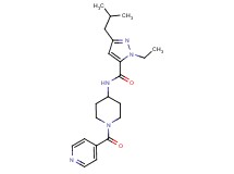 1-ethyl-3-isobutyl-N-(1-isonicotinoyl-4-piperidinyl)-1H-pyrazole-5-carboxamide