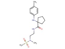 N-{2-[methyl(methylsulfonyl)amino]ethyl}-1-[(4-methylphenyl)amino]cyclopentanecarboxamide