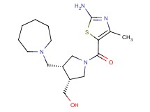[(3R*,4R*)-1-[(2-amino-4-methyl-1,3-thiazol-5-yl)carbonyl]-4-(azepan-1-ylmethyl)pyrrolidin-3-yl]methanol