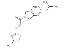 2-isobutyl-6-{[(4-methyl-1,3-thiazol-2-yl)thio]acetyl}-6,7-dihydro-5H-pyrrolo[3,4-d]pyrimidine