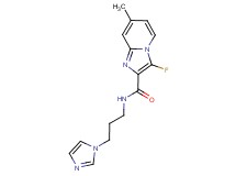 3-fluoro-N-[3-(1H-imidazol-1-yl)propyl]-7-methylimidazo[1,2-a]pyridine-2-carboxamide