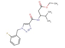 ethyl 3-({[1-(2-fluorobenzyl)-1H-1,2,3-triazol-4-yl]carbonyl}amino)-4-methylpentanoate