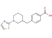 4-{[1-(1,3-thiazol-2-yl)-3-piperidinyl]methyl}benzoic acid