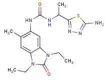 N-[1-(5-amino-1,3,4-thiadiazol-2-yl)ethyl]-N'-(1,3-diethyl-6-methyl-2-oxo-2,3-dihydro-1H-benzimidazol-5-yl)urea