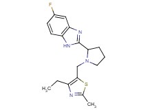 2-{1-[(4-ethyl-2-methyl-1,3-thiazol-5-yl)methyl]-2-pyrrolidinyl}-5-fluoro-1H-benzimidazole
