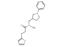 3-(2-furyl)-N-methyl-N-[(1-phenyl-3-pyrrolidinyl)methyl]propanamide