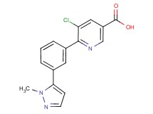 5-chloro-6-[3-(1-methyl-1H-pyrazol-5-yl)phenyl]nicotinic acid
