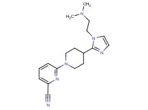 6-(4-{1-[2-(dimethylamino)ethyl]-1H-imidazol-2-yl}-1-piperidinyl)-2-pyridinecarbonitrile