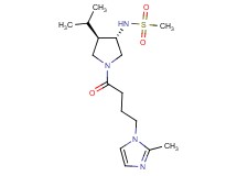 N-{(3S*,4R*)-4-isopropyl-1-[4-(2-methyl-1H-imidazol-1-yl)butanoyl]-3-pyrrolidinyl}methanesulfonamide