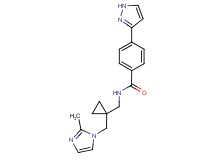 N-({1-[(2-methyl-1H-imidazol-1-yl)methyl]cyclopropyl}methyl)-4-(1H-pyrazol-3-yl)benzamide
