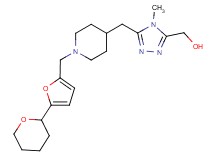 {4-methyl-5-[(1-{[5-(tetrahydro-2H-pyran-2-yl)-2-furyl]methyl}piperidin-4-yl)methyl]-4H-1,2,4-triazol-3-yl}methanol