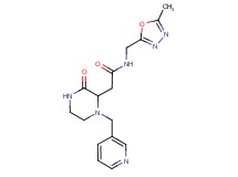 N-[(5-methyl-1,3,4-oxadiazol-2-yl)methyl]-2-[3-oxo-1-(3-pyridinylmethyl)-2-piperazinyl]acetamide