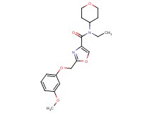 N-ethyl-2-[(3-methoxyphenoxy)methyl]-N-(tetrahydro-2H-pyran-4-yl)-1,3-oxazole-4-carboxamide