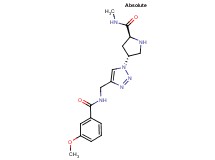 (4R)-4-(4-{[(3-methoxybenzoyl)amino]methyl}-1H-1,2,3-triazol-1-yl)-N-methyl-L-prolinamide hydrochloride