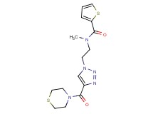 N-methyl-N-{2-[4-(thiomorpholin-4-ylcarbonyl)-1H-1,2,3-triazol-1-yl]ethyl}thiophene-2-carboxamide
