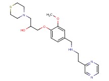 1-[2-methoxy-4-({[2-(2-pyrazinyl)ethyl]amino}methyl)phenoxy]-3-(4-thiomorpholinyl)-2-propanol
